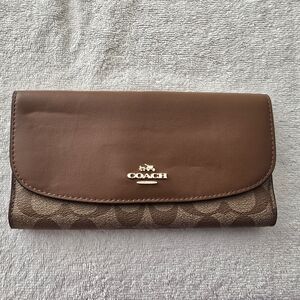 Coach Tan and Brown Women's Wallet